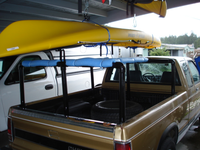 DIY kayak truck rack